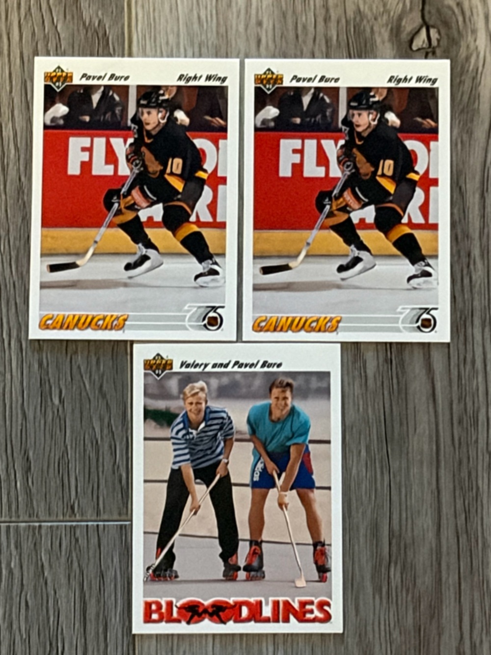 All 3 Pavel Bure 1991/92 Upper Deck Vancouver Canucks Hockey Cards